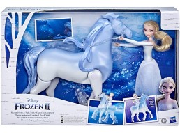 Frozen 2, Elsa e Il Cavallo Nokk Elettronico (Bambola di Elsa con Cavallo Che Nuota e Cammina